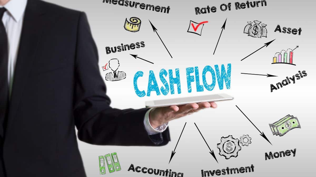 A photo with a text “Cash Flow” written and the other things that need to be considered when talking about cash flow