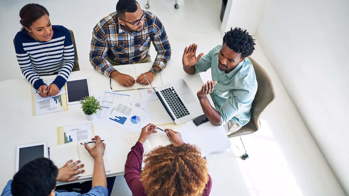 team taking charge of their company’s numbers